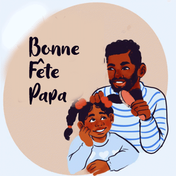 Gif animé bonne fête papa coiffer