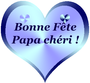 Gif animé bonne fête papa chéri coeur