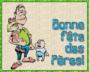 Gif animé bonne fête des pères brillant