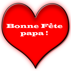 Gif animé bonne fête papa coeur