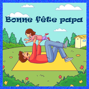 Gif animé bonne fête papa jouer