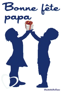 Gif animé bonne fête papa cadeau