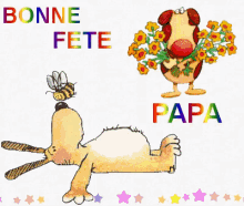 Gif animé bonne fête papa chien