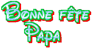 Gif animé bonne fête papa multicolors