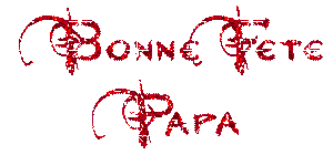Gif animé bonne fête papa rouge et brillant