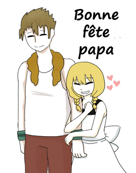 Gif animé bonne fête papa fille