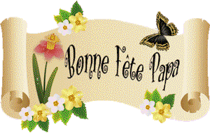 Gif animé bonne fête papa parchemin