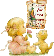 Gif animé bonne fête mon papa cheri fille