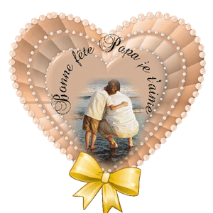 Gif animé bonne fête papa je t'aime coeur
