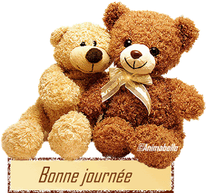 Gif animé bonne journée oursons