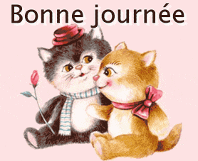 Gif bonne journée chatons