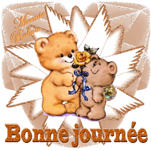 Gif animé bonne journée oursons