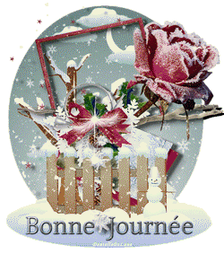 Gif bonne journée neige