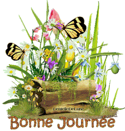Gif bonne journée papillon