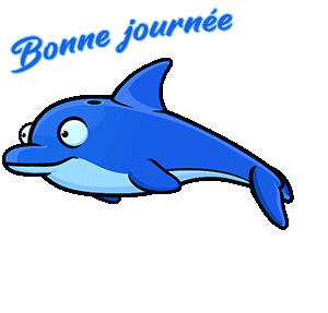 Gif bonne journée dauphin