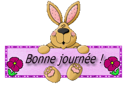 Gif bonne journée lapin