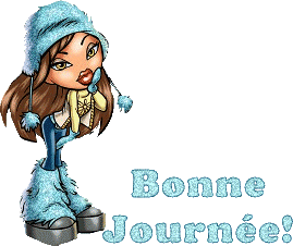 Gif animé bonne journée fille