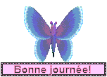 Gif animé bonne journée papillon
