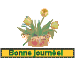 Gif animé bonne journée fleurs