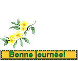 Gif animé bonne journée fleur