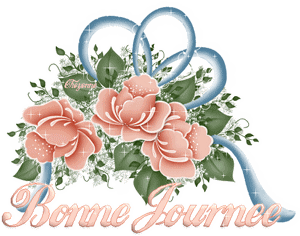 Gif animé bonne journée fleurs