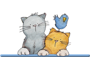 Gif animé bonne journée chats