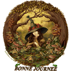 Gif animé bonne journée sorciere