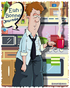 Gif animé bonne journée endormi