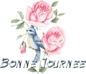 Gif animé bonne journée roses