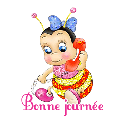 Gif animé bonne journée abeille