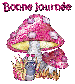 Gif animé bonne journée champignon