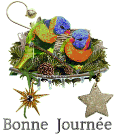 Gif animé bonne journée oiseaux