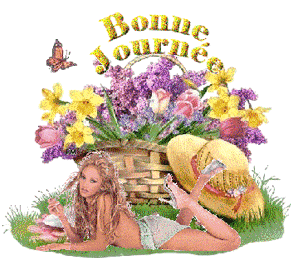 Gif animé bonne journée fille