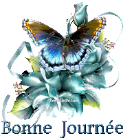 Gif animé bonne journée papillon