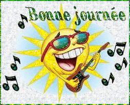 Gif animé bonne journée soleil qui chante