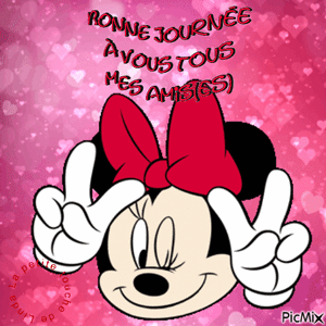 Gif animé bonne journée a tous mes amis Minnie