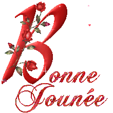 Gif animé bonne journée roses