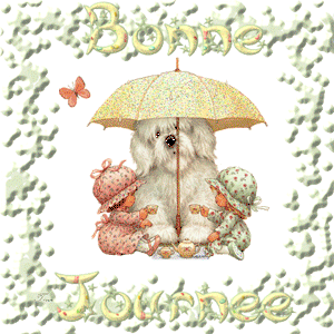 Gif animé bonne journée chien