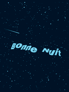 bonne nuit étoiles et étoiles filantes