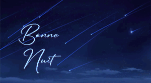 bonne nuit étoiles filantes