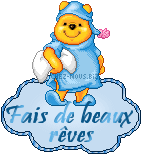 Gif animé bonne nuit fait de beaux rêves ourson