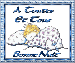 Gif animé bonne nuit à toutes et tous