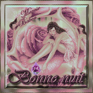 gif bonne nuit femme et roses