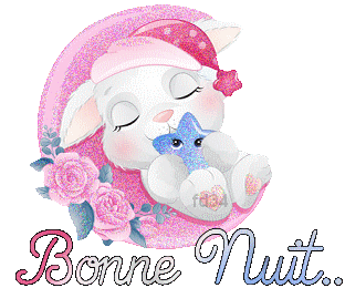 gif bonne nuit lapin blanc