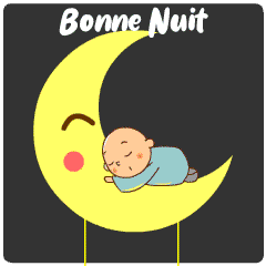 bonne nuit bébé et lune