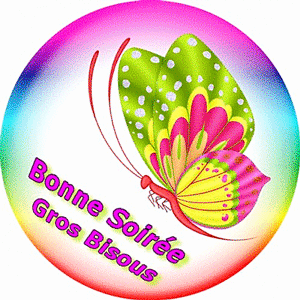 Gif animé bonne soirée gros bisou