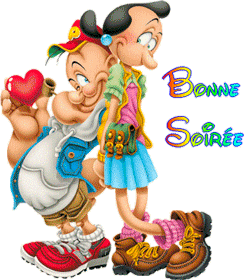 Gif animé bonne soirée popey et olive