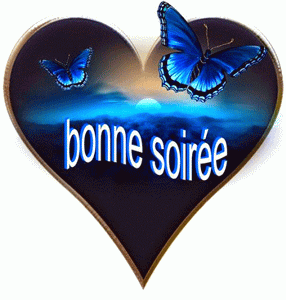 Gif animé bonne soirée coeur