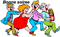 Gif animé bonne soirée coeur