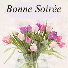 Gif bonne soirée fleurs